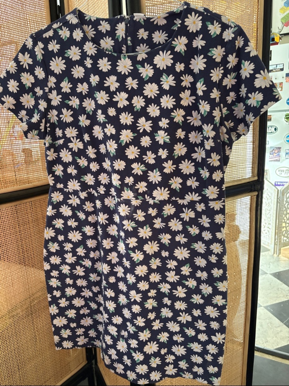 Old Navy • Navy Blue Floral Daisy Shift Dress XL